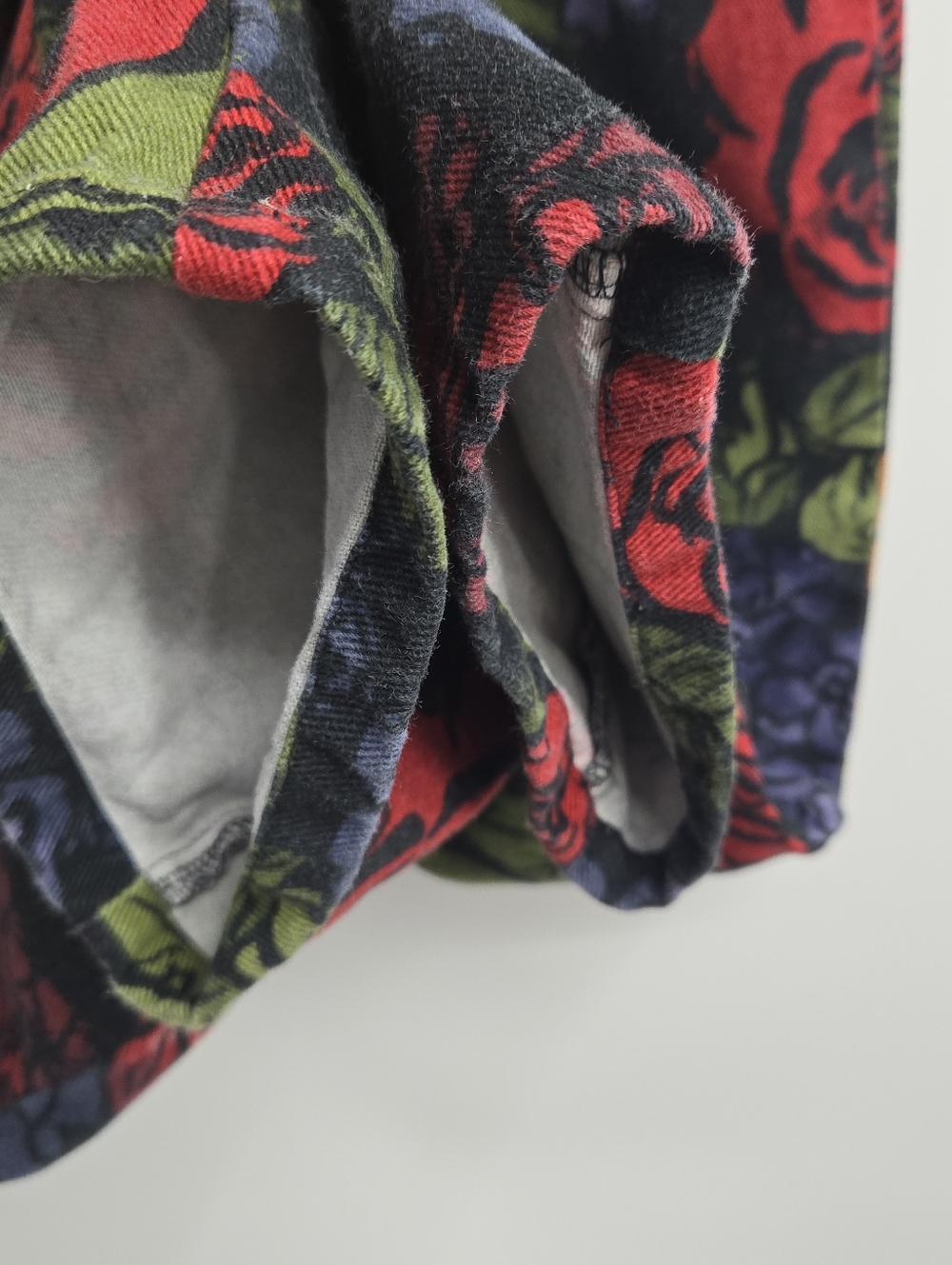Lucy & Yak Pants Addison Rose Floral Print Denim - Picture 8 of 15